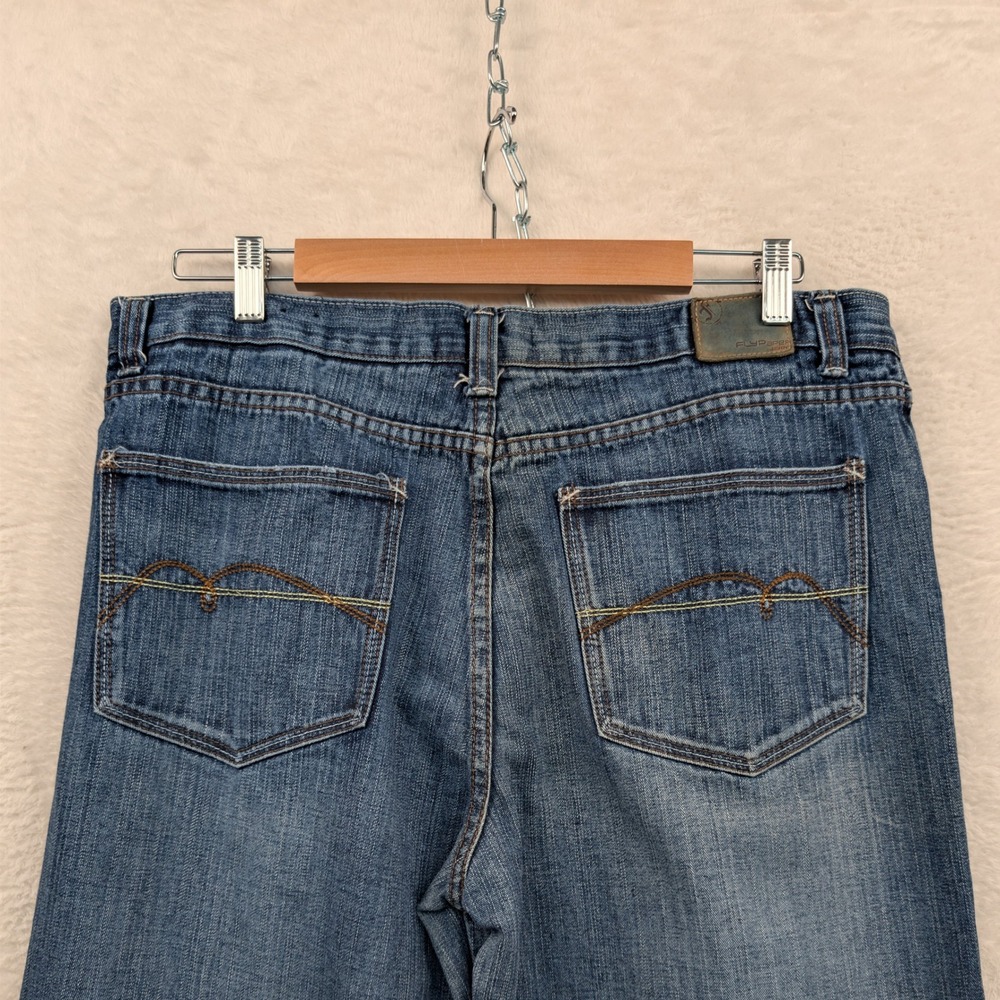 VTG Flypaper Jeans Men's 38x30 Blue Wide Leg Baggy Skater Grunge Streetwear Y2K - Picture 8 of 15
